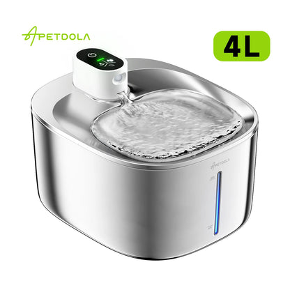 Apetdola 4L Wireless Cat Water Fountain