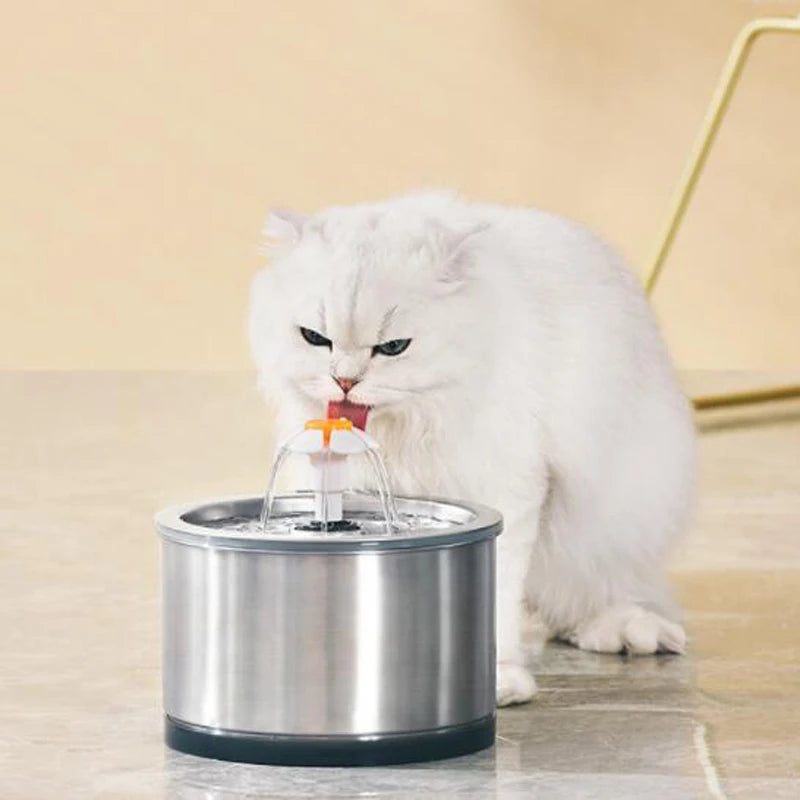 2.5L Automatic Stainless Steel Cat Water Fountain