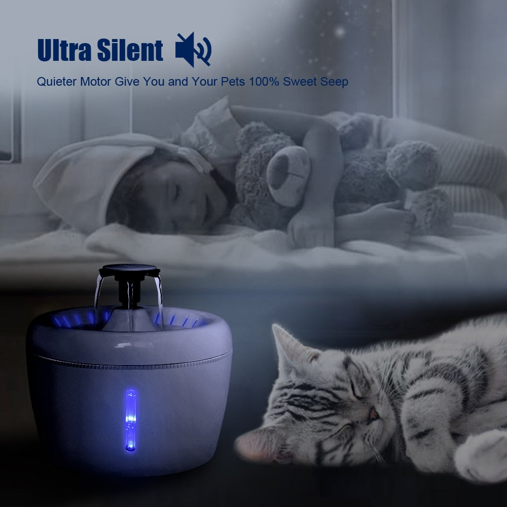 2.5L Automatic Cat Water Fountain Electric USB