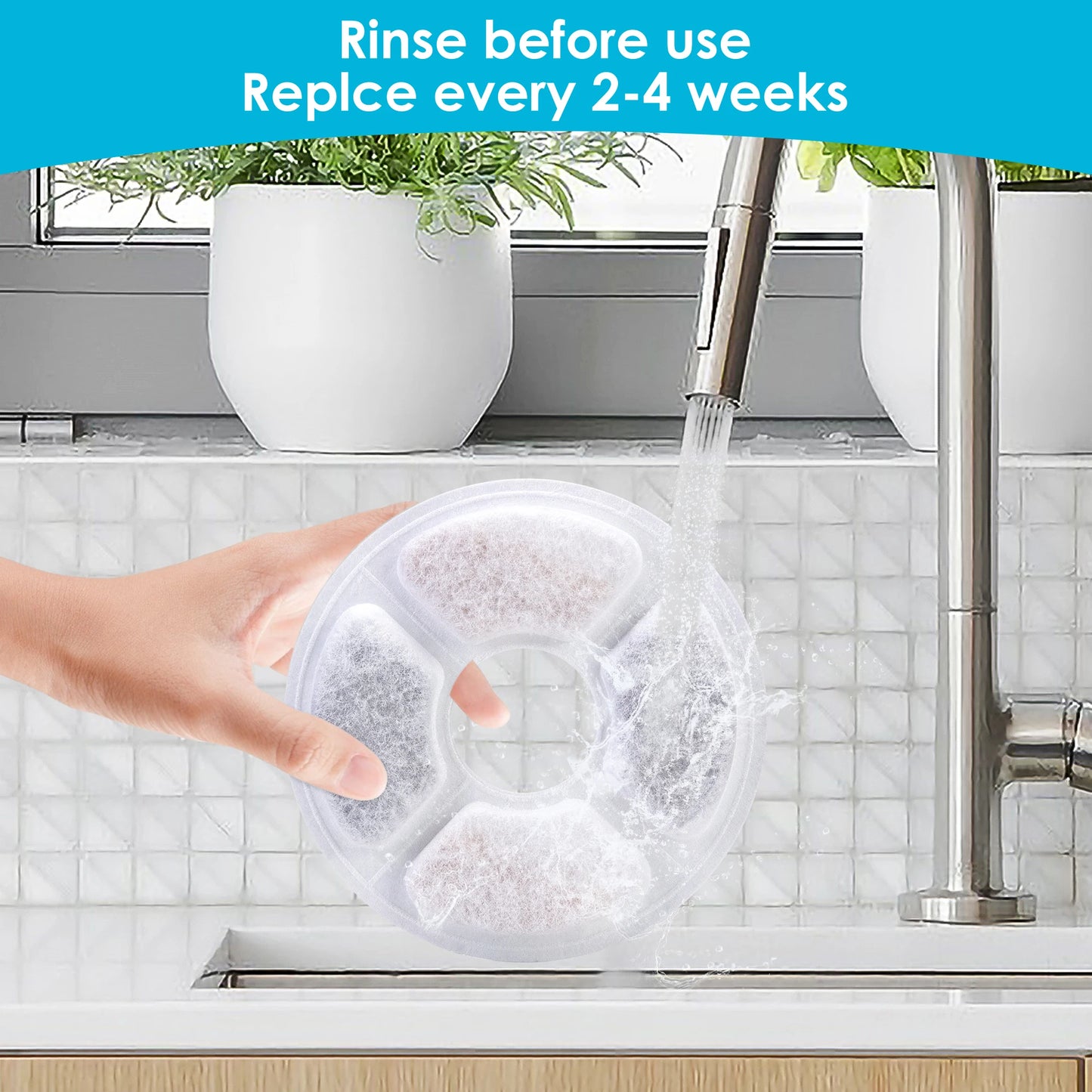 Flower Round Replacement Fountain Filters