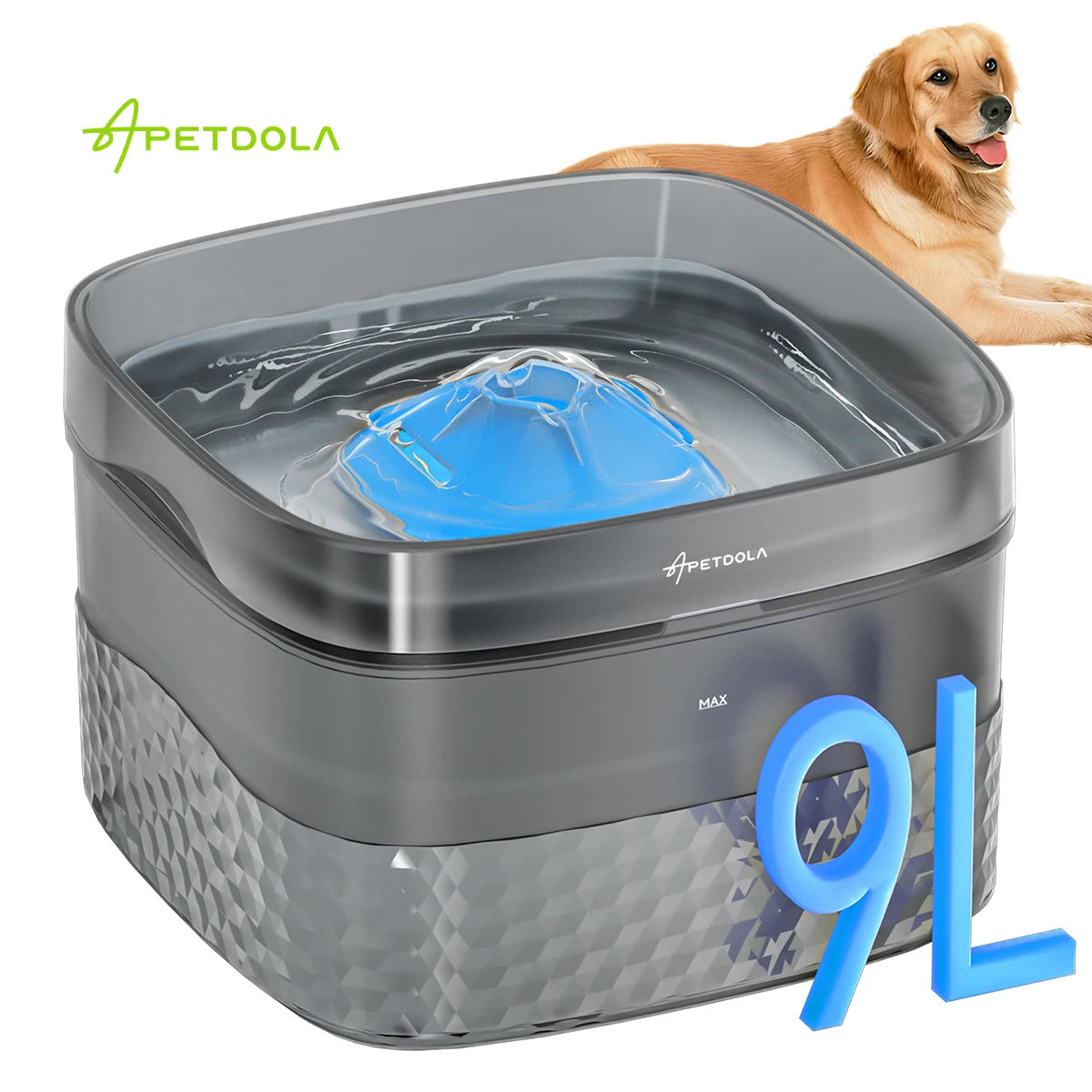 9L Large Dog Water Fountain