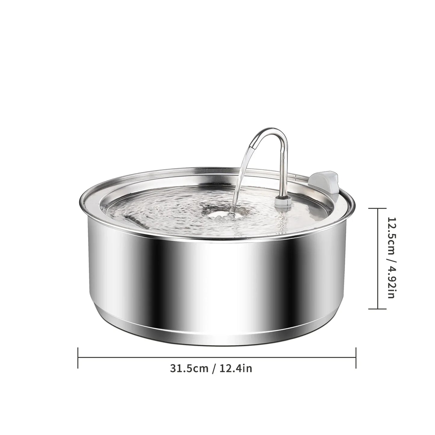 8L Stainless Steel Dog Water Fountain