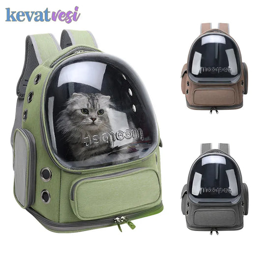 Transparent Astronaut Cat Backpack