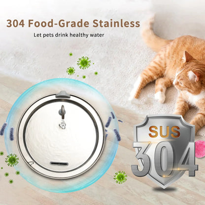 8L Stainless Steel Dog Water Fountain